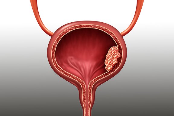 Schematische Darstellung der Harnblase mit Tumor