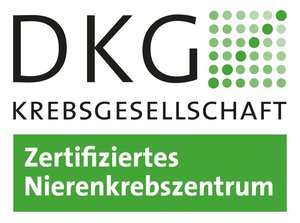 Logo DKG Krebsgesellschaft - Zertifiziertes Nierenkrebszentrum