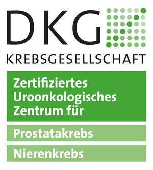 Logo DKG Krebsgesellschaft - Zertifiziertes Uroonkologisches Zentrum für Prostatakrebs und Nierenkrebs